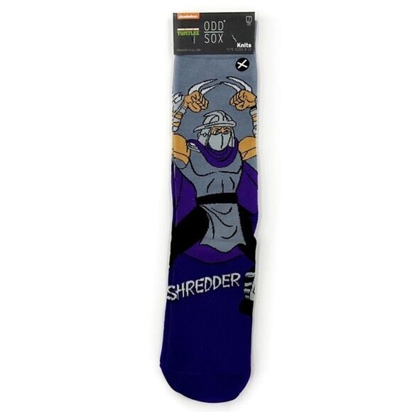 Odd Sox Shredder TMNT Teenage Mutant Ninja Turtles Crew Socks Large - Picture 1 of 5